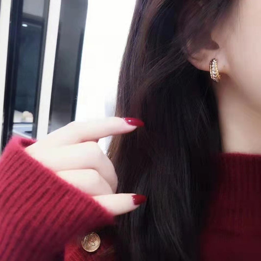 JaiDee Grace 18K Gold Plated Braided Hoop Earrings