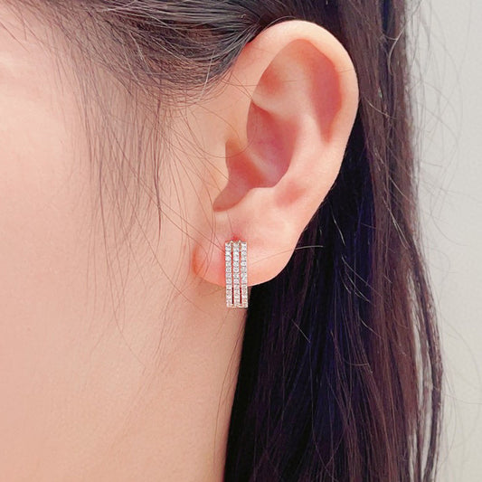 Jaidee Grace 18K White Gold Natural Diamond Earrings – Timeless Luxury for Every Occasion