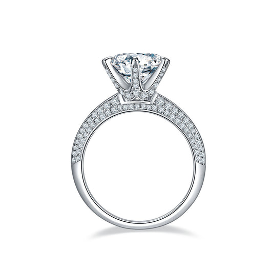 JaiDee Grace White Gold Moissanite Diamond Ring (S925)