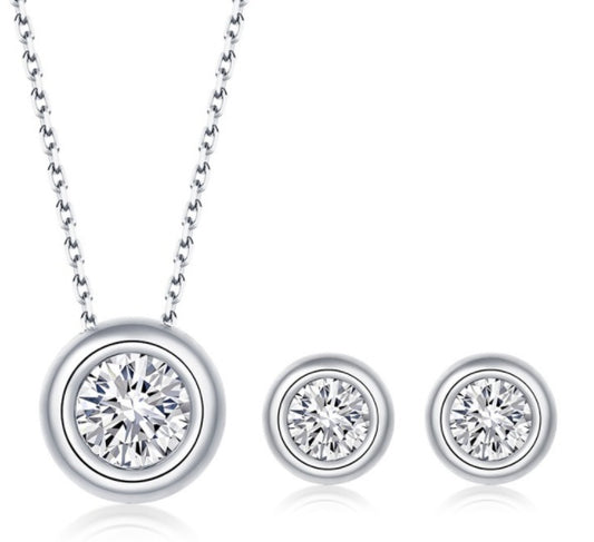 JaiDee Grace Moissanite Jewelry Set in S925 Sterling Silver