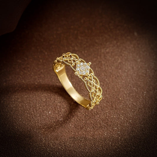 JaiDee Grace - 18K Pure Gold Eternal Weave Ring