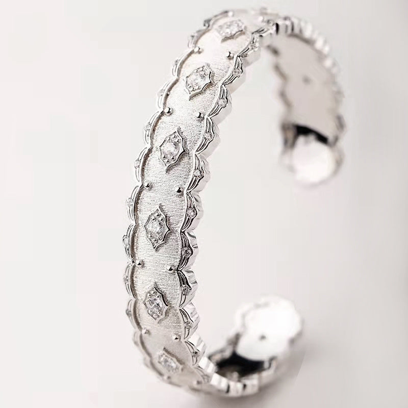 JaiDee Grace Silver & Gold-Plated Diamond Inlay Court Bracelet