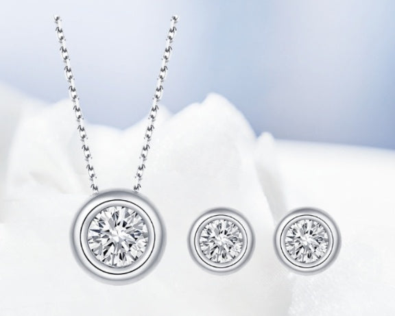 JaiDee Grace Moissanite Jewelry Set in S925 Sterling Silver