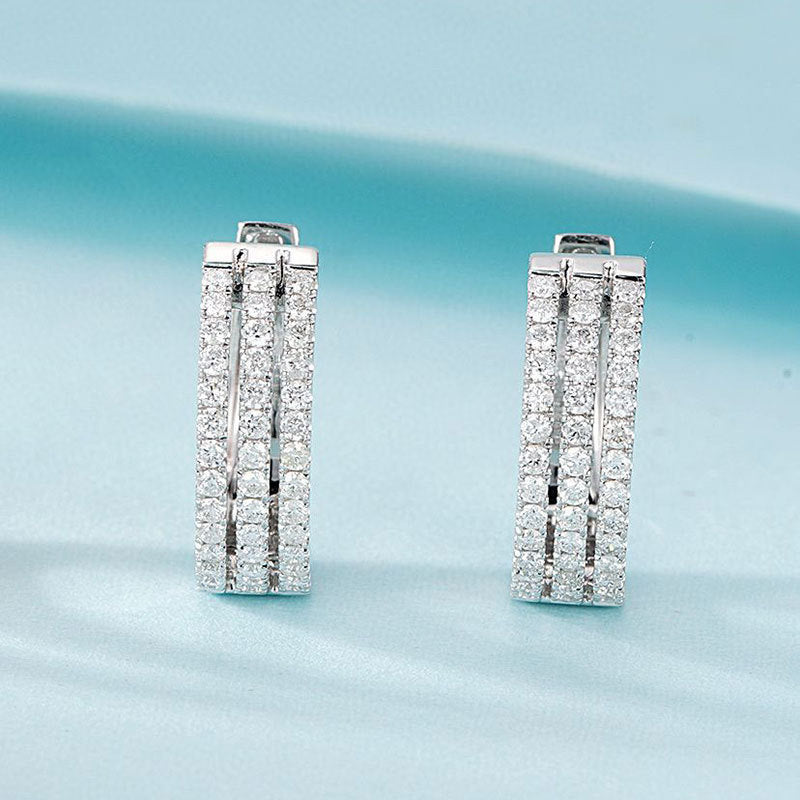 Jaidee Grace 18K White Gold Natural Diamond Earrings – Timeless Luxury for Every Occasion