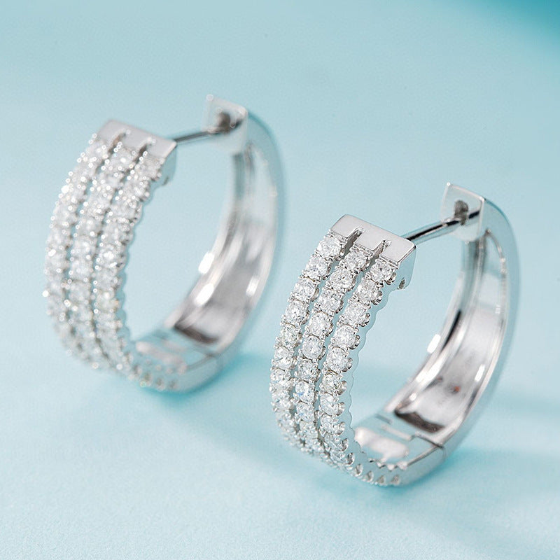 Jaidee Grace 18K White Gold Natural Diamond Earrings – Timeless Luxury for Every Occasion