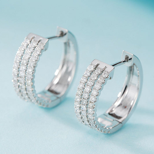 Jaidee Grace 18K White Gold Natural Diamond Earrings – Timeless Luxury for Every Occasion