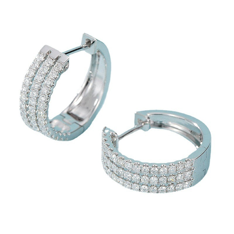 Jaidee Grace 18K White Gold Natural Diamond Earrings – Timeless Luxury for Every Occasion